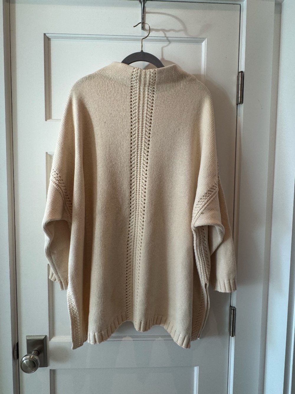 ESCADA Wool Cashmere Blend Oversized Knit Sweater Cream Size 42